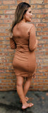 RUCHED BODYCON DRESS